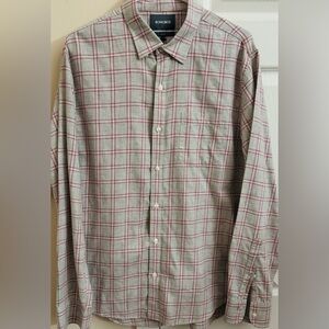 Bonobos Gray and‎ Red Checkered Men's Shirt
